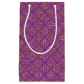 Deep Pink und Gold Muster Geschenktasche Kleine Geschenktüte (Vorderseite)