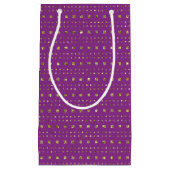 Deep Pink und Gold Squares Muster Geschenktasche Kleine Geschenktüte (Vorderseite)