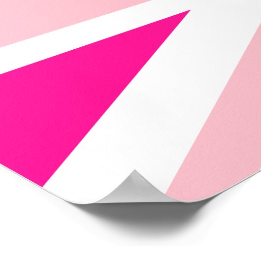 Deep Pink Union Jack Poster (Ecke)