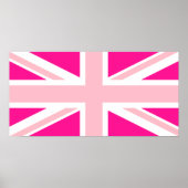 Deep Pink Union Jack Poster (Vorne)