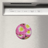Deep Pink Yellow Primrose Magnet (In Situ (Geschirrspüler))