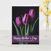 Deep Plum Muttertagskarte Karte (Gelbe Blume)