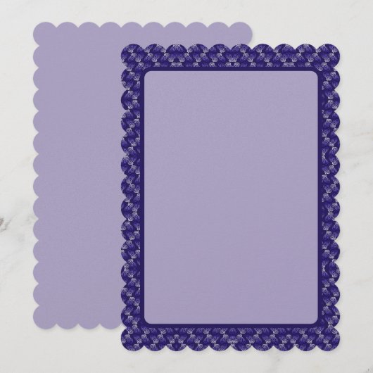 Deep Plum Wave Feiertagskarte (Vorne/Hinten)