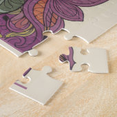 Deep Purple Floral Intricate Jigsaw Puzzle (Seite)