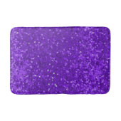 Deep Purple Glam Faux Glitter Pattern Badematte (Vorderseite)