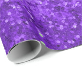 Deep Purple Glam Faux Glitter Pattern Geschenkpapier (Rolleneckpunkt)