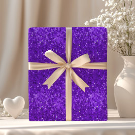 Deep Purple Glam Faux Glitter Pattern Geschenkpapier