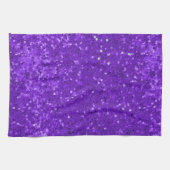 Deep Purple Glam Faux Glitter Pattern Geschirrtuch (Horizontal)
