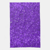 Deep Purple Glam Faux Glitter Pattern Geschirrtuch (Vertikal)