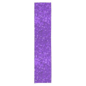 Deep Purple Glam Faux Glitter Pattern Kurzer Tischläufer (Vorderseite)