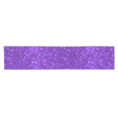Deep Purple Glam Faux Glitter Pattern Kurzer Tischläufer (Horizontal)
