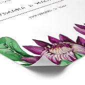 Deep Purple King Protea Aquarell-Kunst Poster (Ecke)