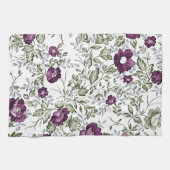 Deep Purple mit Blumen Handtuch (Horizontal)