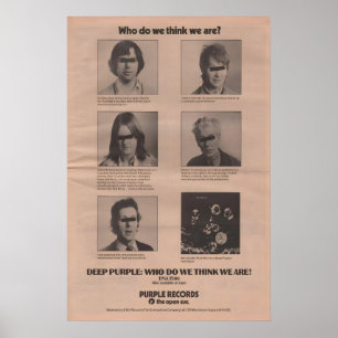 DEEP PURPLE Poster - 1973 org NME - Wer sind wir