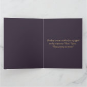 Deep Purple Striche-Neujahrskarte Karte (Innenseite)