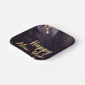 Deep Purple Strokes-New Year's Card Pappteller (Gewinkelt)