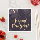 Deep Purple Strokes-New Year's Card Serviette (Beispiel)