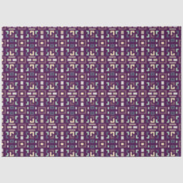 Deep Purple und gedämpfte erdige abstrakte Geometr Seidenpapier