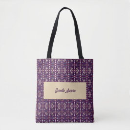 Deep Purple und gedämpfte erdige abstrakte Geometr Tasche