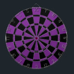 Deep Purple und Schwarzes Dartscheibe<br><div class="desc">Tiefpurpurne und schwarze Dartscheibe</div>