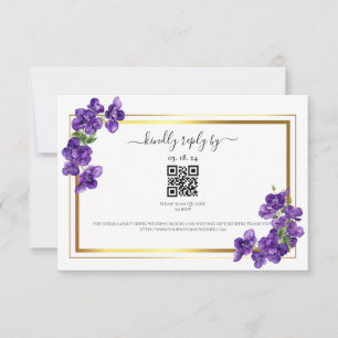 Deep Purple Violets Antwortkarte RSVP Karte