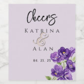 Deep Purple Violets Wine Bottle Labels Weinetikett (Einzelnes Label)