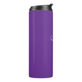 Deep Purple White Script Custom Thermal Tumbler Thermosbecher (Nach links gedreht)