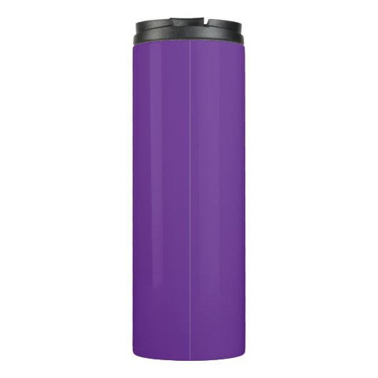 Deep Purple White Script Custom Thermal Tumbler Thermosbecher (Rückseite)