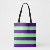 Deep Purple with Mint Green Stripe Tasche (Vorderseite)