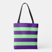 Deep Purple with Mint Green Stripe Tasche (Rückseite)