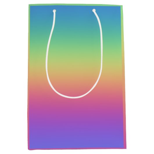 Deep Rainbow Gradient Gift Bag Mittlere Geschenktüte (Vorderseite)
