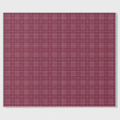 Deep Red and Gold Fine Tartan Kariert Geschenkpapier (Flach)