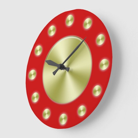 Deep Red and Golds Elegante Uhr (Winkel)