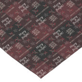 Deep Red & Black Buffalo Kariert | Merry & Bright Kurzer Tischläufer (Ecke)