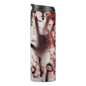 Deep Red Bloody Blood Spatter Help  Thermosbecher (Nach rechts gedreht)