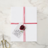 Deep Red Blume Sip Hooray Gefallen Brautparty Geschenkanhänger (Mit Garn)