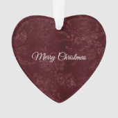 Deep Red Burgundy Floral Christmas Ornament (Vorderseite)