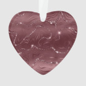 Deep Red Burgundy Floral Christmas Ornament (Rückseite)