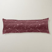 Deep Red Burgundy Floral Christmas Seitenschläferkissen (Rückseite)