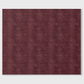 Deep Red Burgundy Floral Geschenkpapier (Flach)