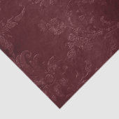 Deep Red Burgundy Floral Seidenpapier (Detail)