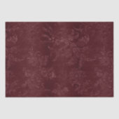 Deep Red Burgundy Floral Seidenpapier (Vorderseite)
