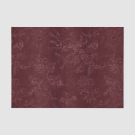 Deep Red Burgundy Floral Seidenpapier