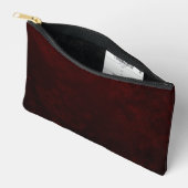 Deep Red Burgundy Maroon Urban Grunge Zubehörtasche (Offen)