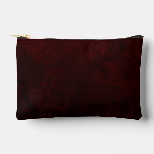 Deep Red Burgundy Maroon Urban Grunge Zubehörtasche (Vorderseite)
