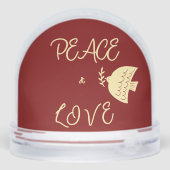 Deep Red, Butter Yellow Photo Year Christmas  Schneekugeln (Rückseite)