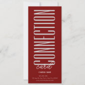 Deep Red Church Connection Card Einladung (Vorderseite)