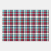 Deep Red, Dark Eclipse, Turquoise, Teal... Plaid Geschenkpapier Set (Vorderseite 3)