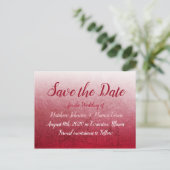 Deep Red Fade Bubbles Save the Date Postcard Postkarte (Stehend Vorderseite)