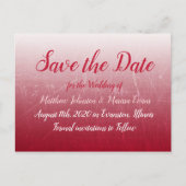 Deep Red Fade Bubbles Save the Date Postcard Postkarte (Vorderseite)